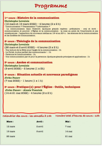 programme orthodoxie et medias