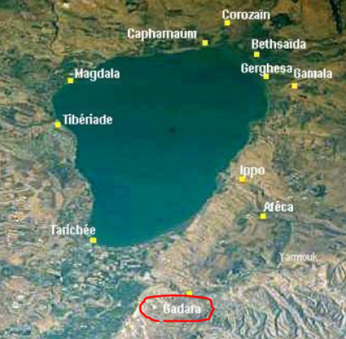 Gadara lac de Tibériade