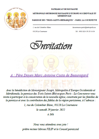 Invitation-a-la-consecration-de-l-eglise-des-3 saints-Hierarques-La-Courneuve