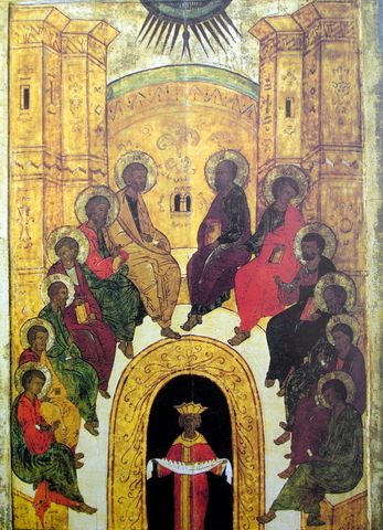 La Descente du Saint-Esprit - Ecole de Novgorod (Russie), XVe siècle